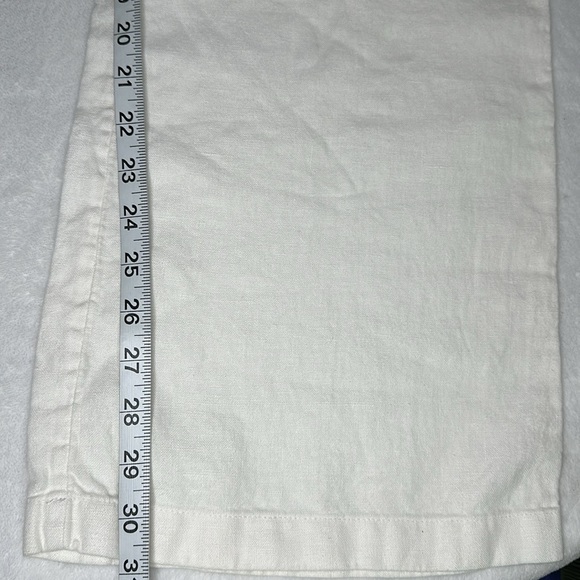 J.Jill White Linen Wide Leg Pants Drawstring Waist 14 - Picture 14 of 14